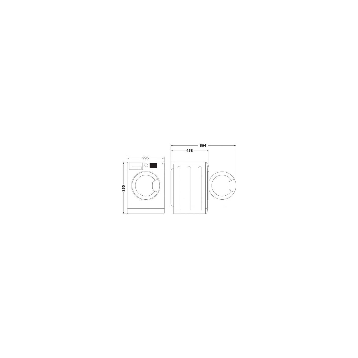 Whirlpool Slim Washing Machine WRBSS6249SEU