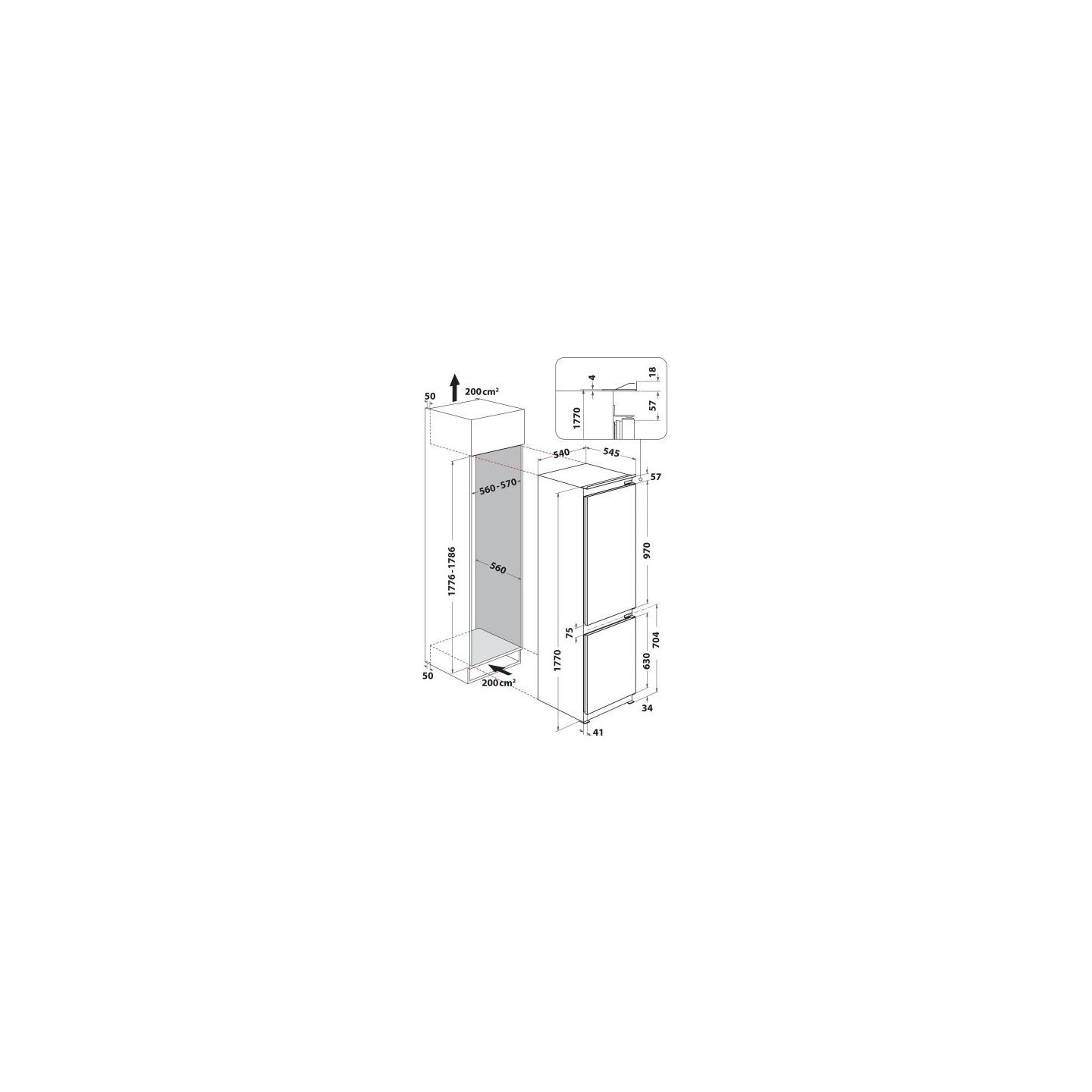 Whirlpool Fridge-freezer WHC18D071A1