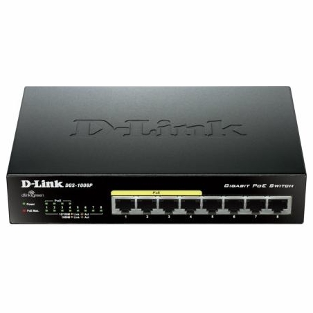 D-Link switch 8-port 10/100/1000Gigabit Meta