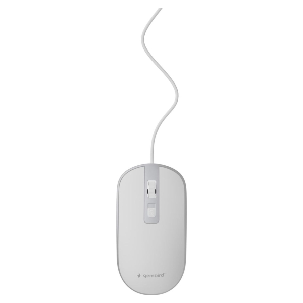 Gembird MOUSE USB OPTICAL WHITE/SILVER/MUS-4B-06-WS GEMBIRD