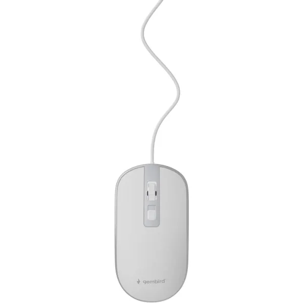 Gembird MOUSE USB OPTICAL WHITE/SILVER/MUS-4B-06-WS GEMBIRD