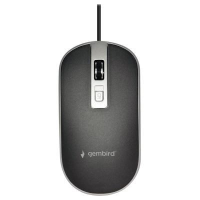 Gembird | Optical USB mouse | MUS-4B-06-BS | Optical mouse | Black/Silver