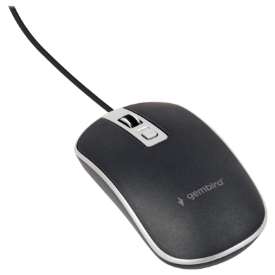 Gembird | Optical USB mouse | MUS-4B-06-BS | Optical mouse | Black/Silver