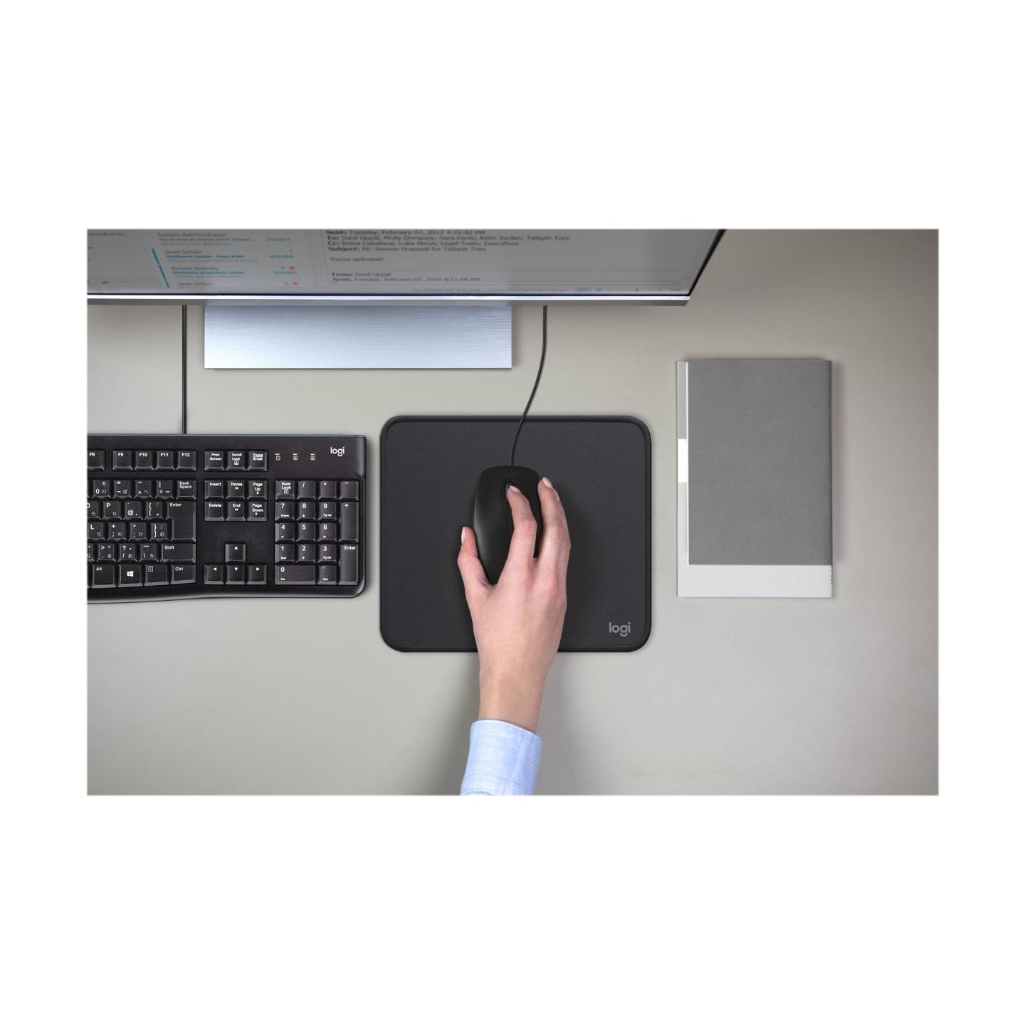 Logitech M100 Corded Mouse - BLACK - USB