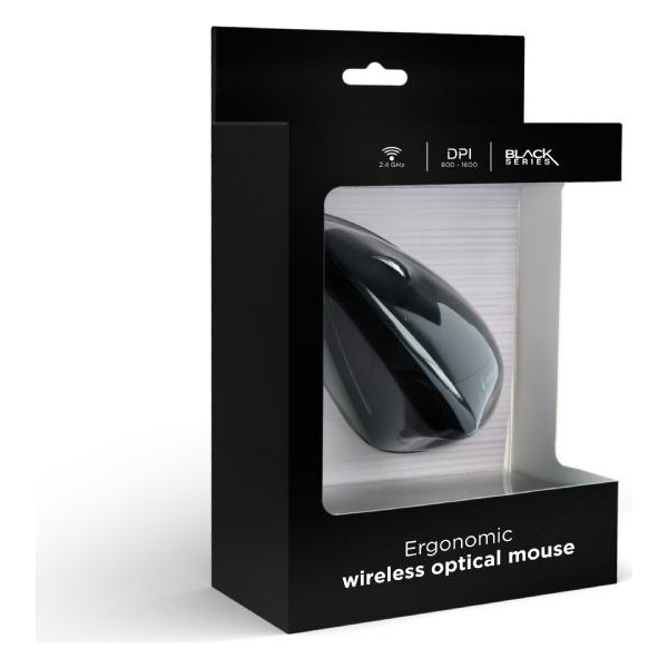 Gembird MOUSE USB OPTICAL WRL BLACK/ERGONOMIC MUSW-ERGO-01 GEMBIRD