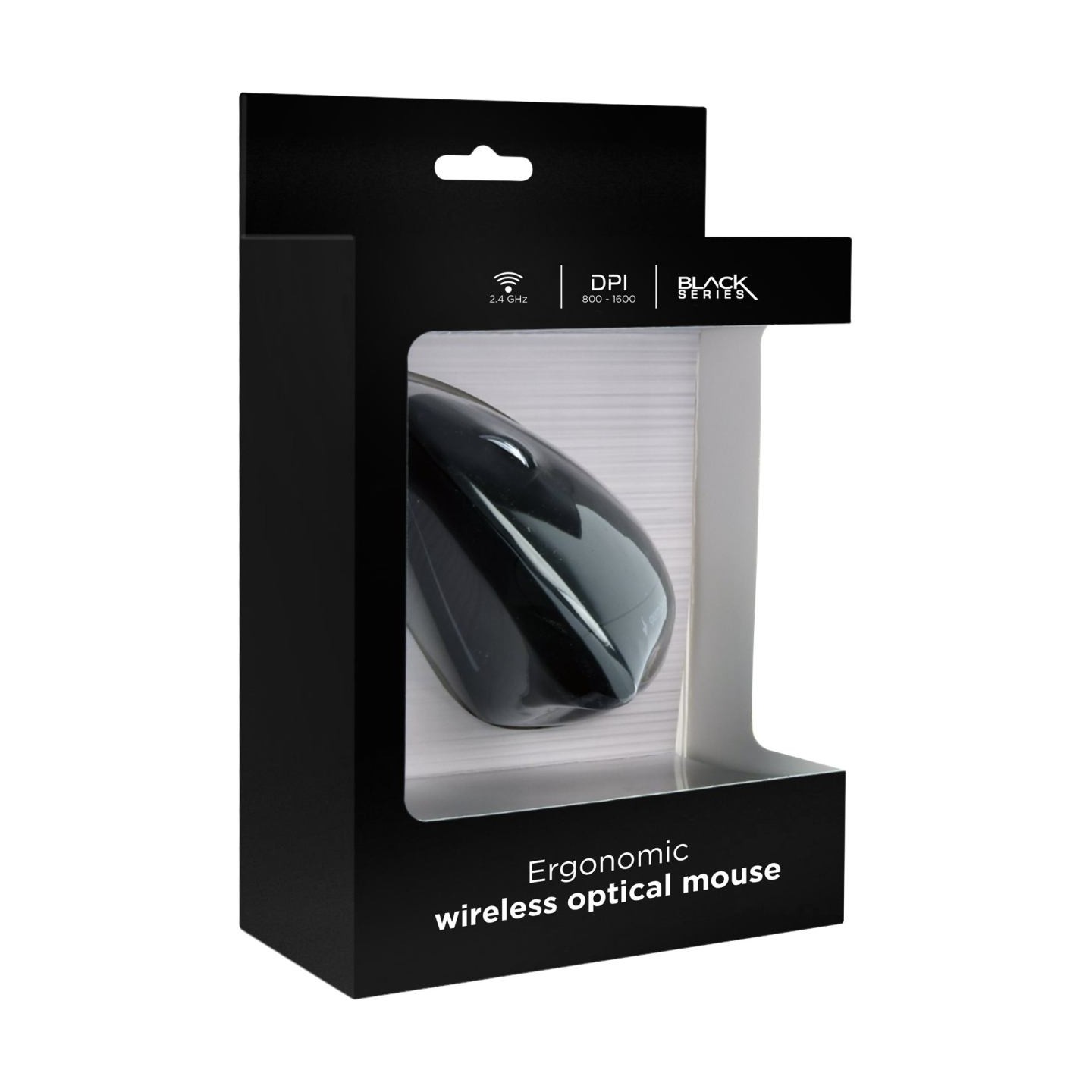 Gembird MOUSE USB OPTICAL WRL BLACK/ERGONOMIC MUSW-ERGO-01 GEMBIRD