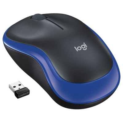 Logitech M185 cordless Notebook Mouse USB black blue / 910-002239