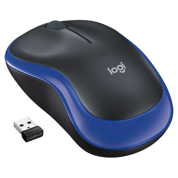 Logitech M185 cordless Notebook Mouse USB black blue / 910-002239