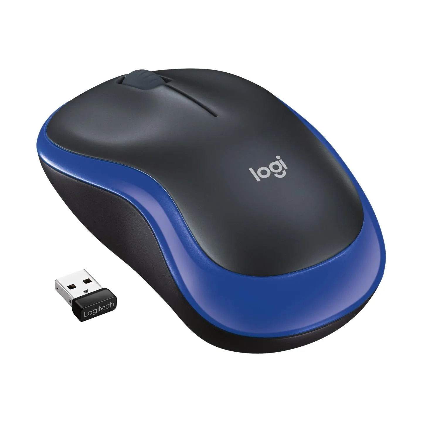 Logitech M185 cordless Notebook Mouse USB black blue / 910-002239