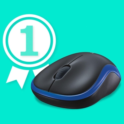 Logitech M185 cordless Notebook Mouse USB black blue / 910-002239