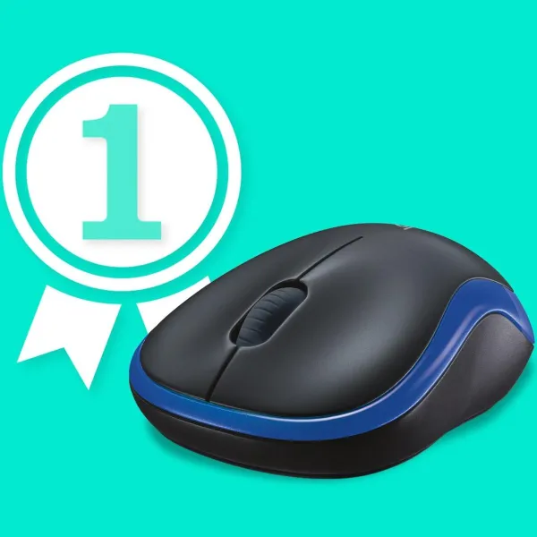 Logitech M185 cordless Notebook Mouse USB black blue / 910-002239