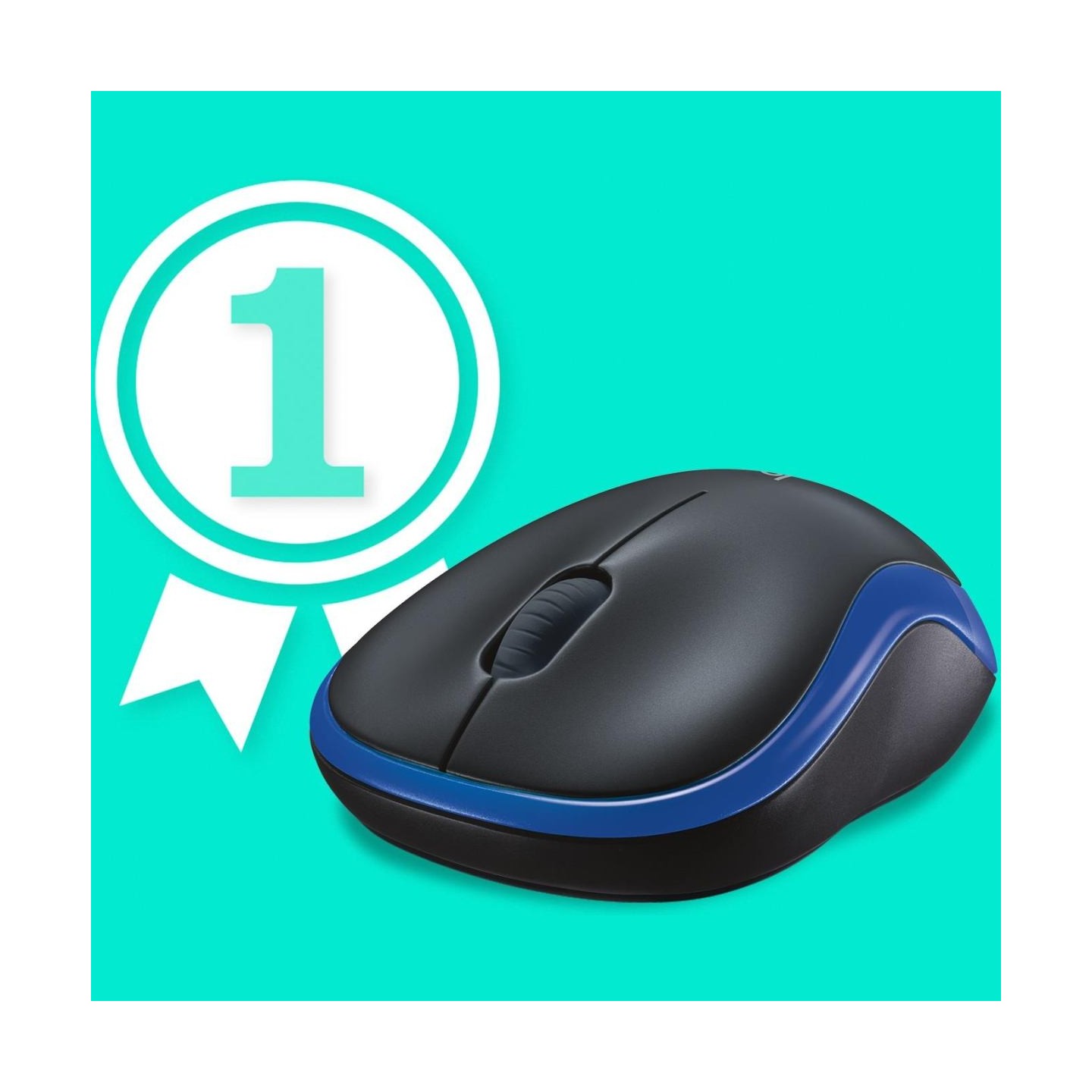 Logitech M185 cordless Notebook Mouse USB black blue / 910-002239