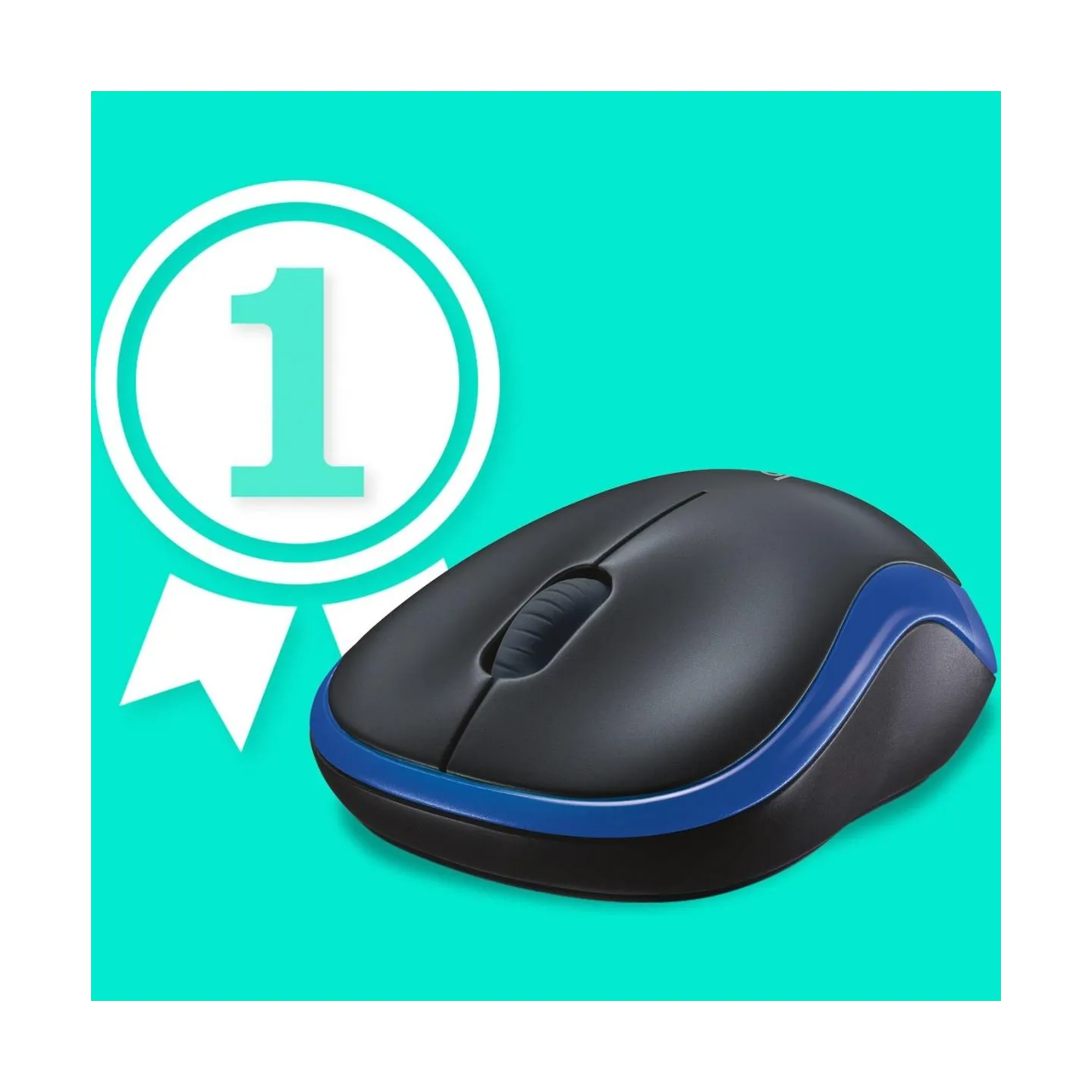 Logitech M185 cordless Notebook Mouse USB black blue / 910-002239
