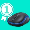 Logitech M185 cordless Notebook Mouse USB black blue / 910-002239