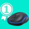 Logitech M185 cordless Notebook Mouse USB black blue / 910-002239