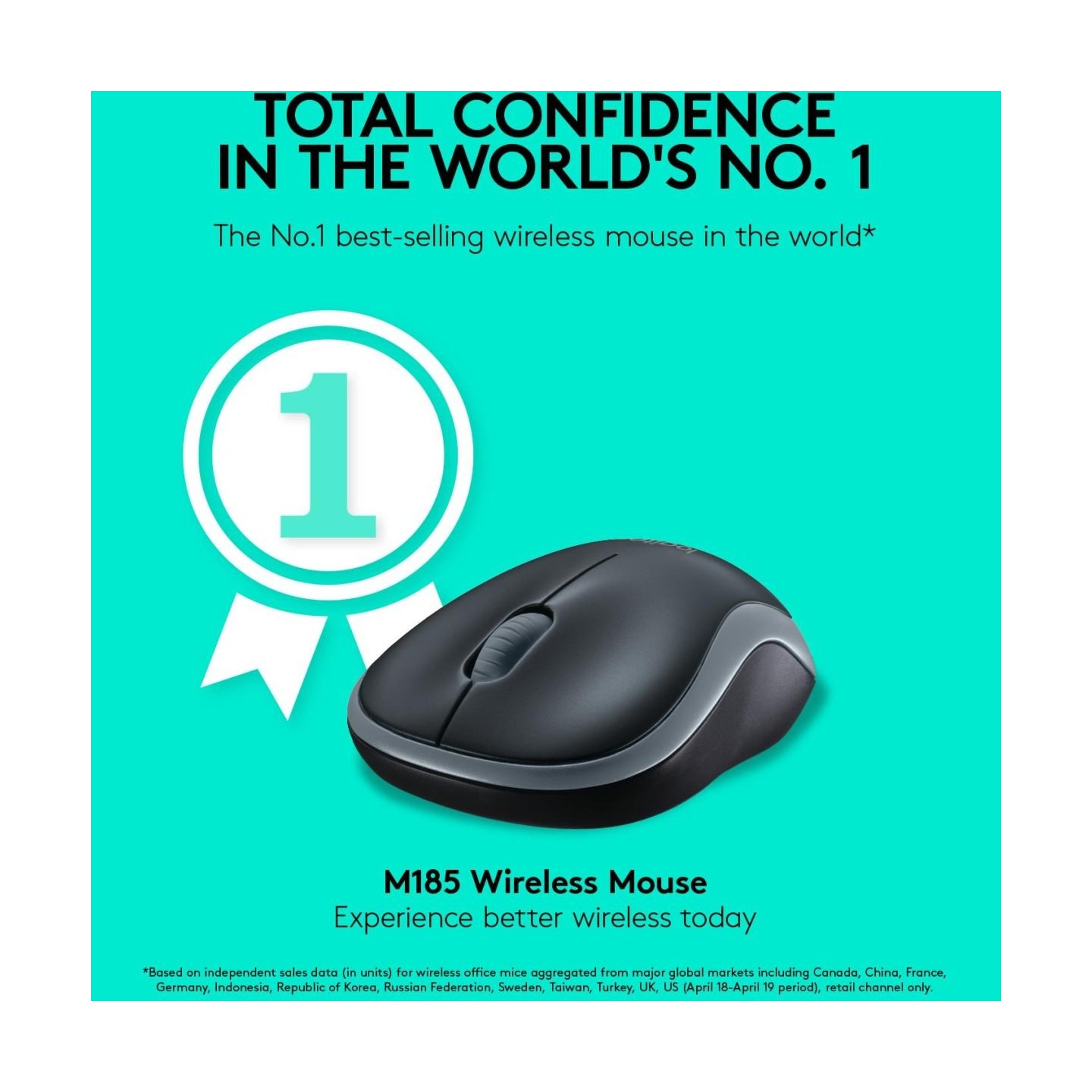 Logitech M185 cordless Notebook Mouse USB black blue / 910-002239