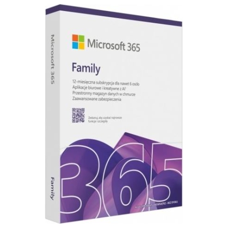 Microsoft M365 Family PL 1Y 6U Win/Mac Box EP2-32382