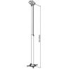 Techly Arm for projector 110-190cm ceiling, 15kg, silver