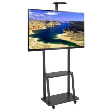 Techly Mobile TV stand 32-70 inches 60kg with a shelf