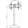 Techly Mobile stand for TV LCD /LED 32-70inch regulation black