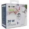 Gembird CHARGER USB UNIVERSAL 20W WHT/2P AC TA-ACPDQC20-01-W GEMBIRD
