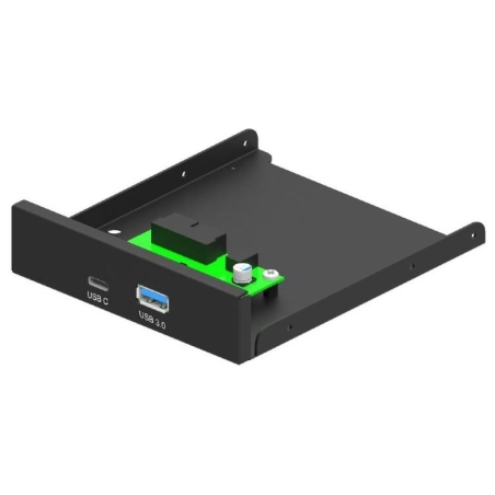 Gembird CASE ACC FRONT 3.5" PANEL/USB 2P FDI3-U3C-01 GEMBRID