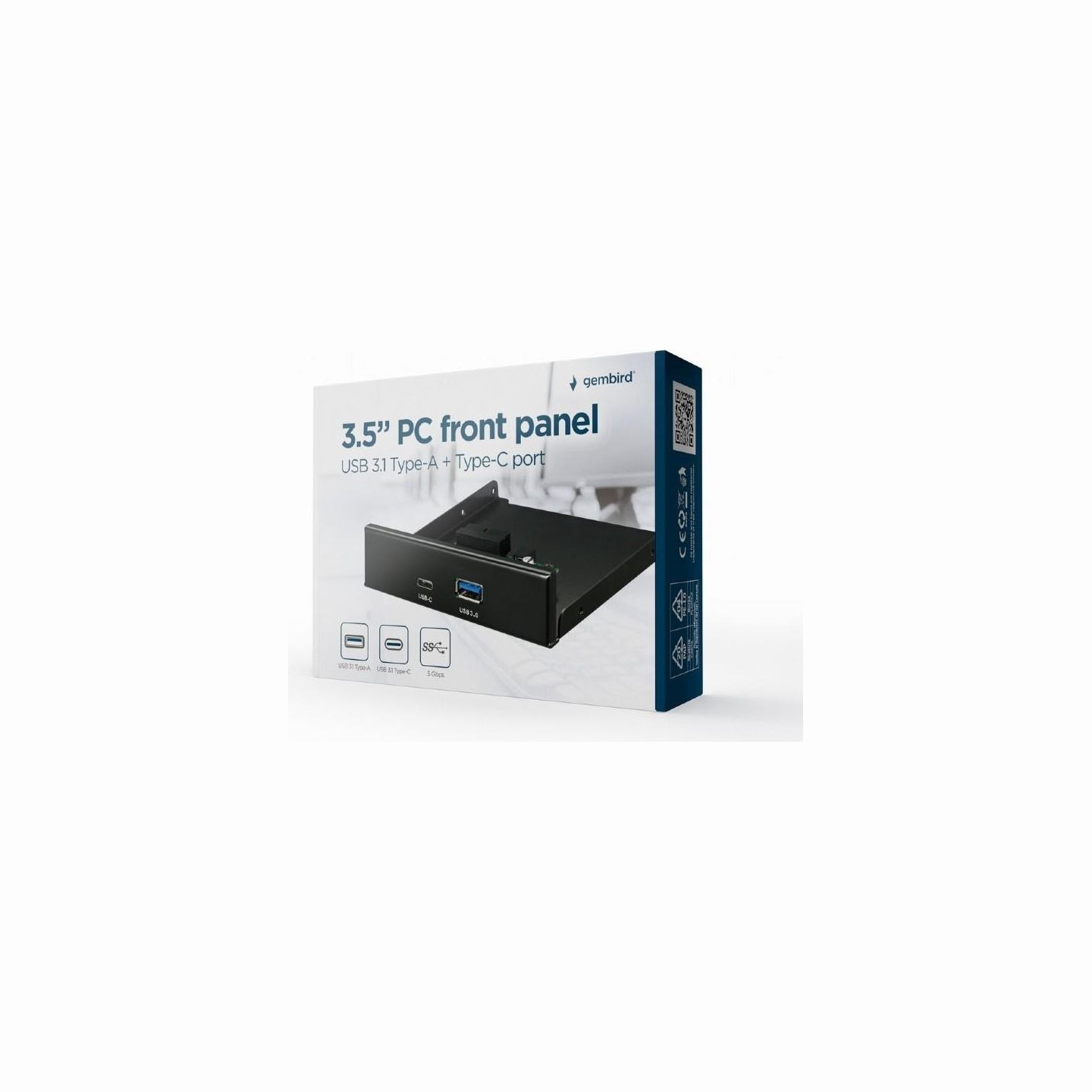 Gembird CASE ACC FRONT 3.5" PANEL/USB 2P FDI3-U3C-01 GEMBRID
