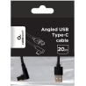 Gembird | Angled USB Type-C charging and data cable | CC-USB2-AMCML-0.2M