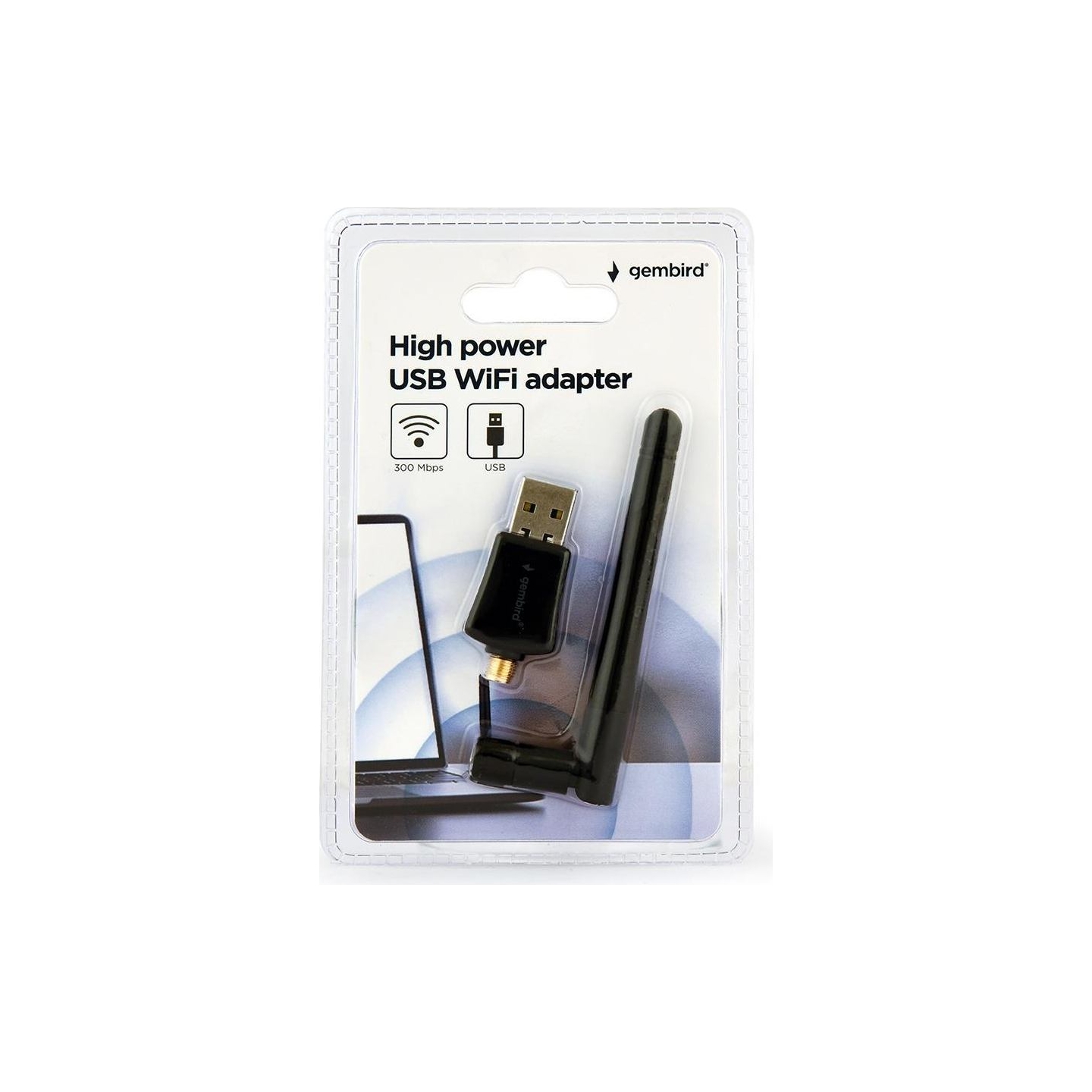 Gembird WRL ADAPTER 300MBPS USB HIGH/POWER WNP-UA300P-02 GEMBIRD
