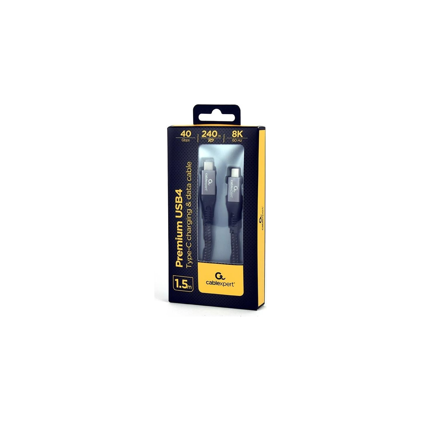 Gembird CABLE USB-C TO USB-C 1.5M/CCBP-USB4-CMCM240-1.5M GEMBIRD