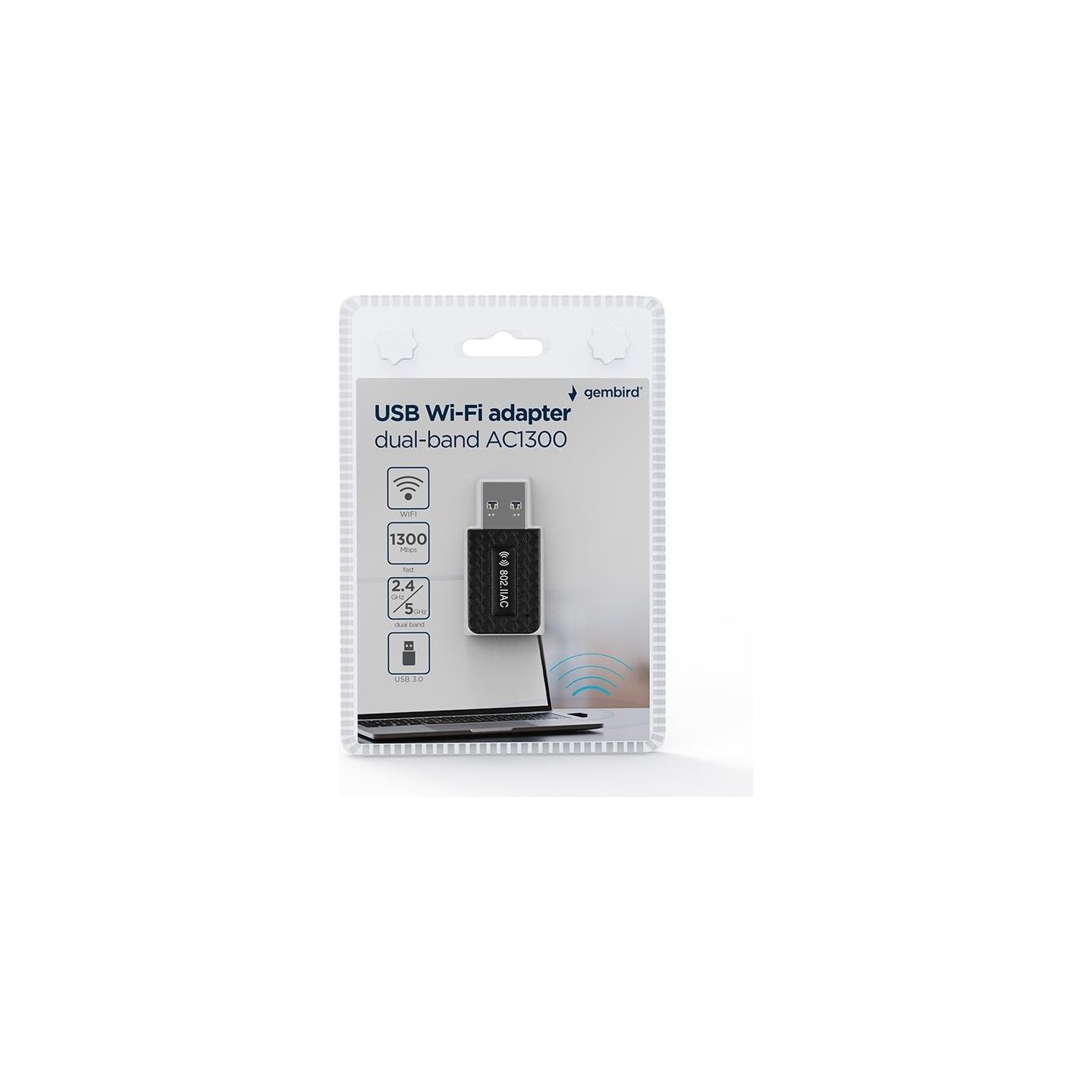 Gembird WRL ADAPTER 1300MBPS USB/DUALBAND WNP-UA1300-03 GEMBIRD