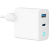 Gembird CHARGER USB 65W 2PORT/TA-UC-PDQC65L-W-01 GEMBIRD