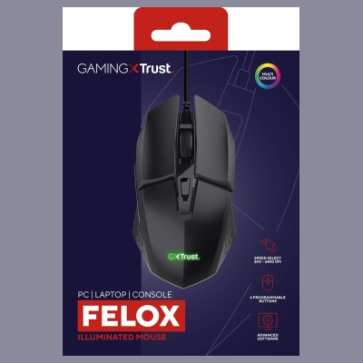 Trust MOUSE USB OPTICAL GAMING BLACK/GXT 109 FELOX 25036 TRUST