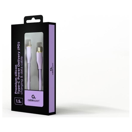 Gembird CABLE USB-C 1.5M PREMIUM VIOL./CC-USB2S-CMCM-1.5M-P GEMBIRD