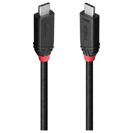 Lindy CABLE USB4 240W TYPE C 1M/BLACK LINE 37001 LINDY