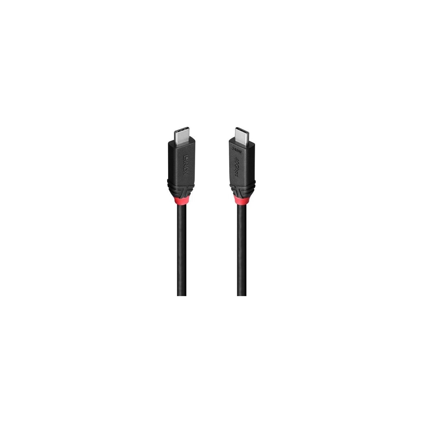 Lindy CABLE USB4 240W TYPE C 1M/BLACK LINE 37001 LINDY