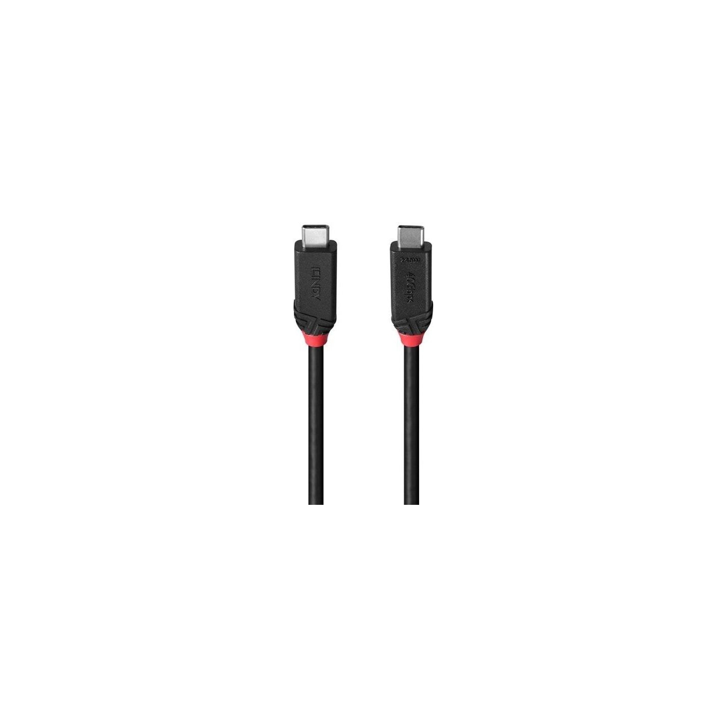 Lindy CABLE USB4 240W TYPE C 1M/BLACK LINE 37001 LINDY