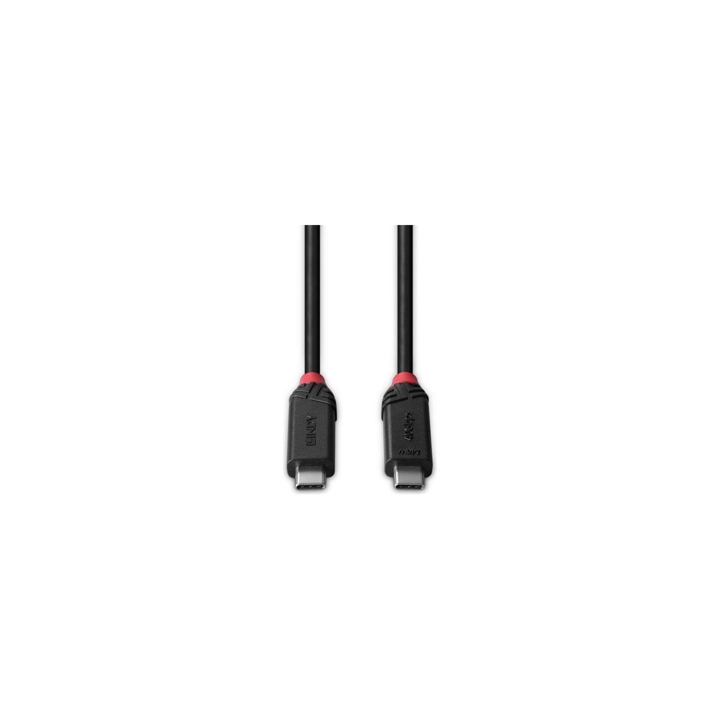 Lindy CABLE USB4 240W TYPE C 1M/BLACK LINE 37001 LINDY
