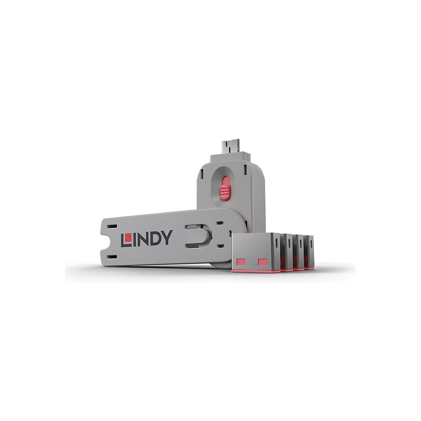 Lindy USB PORT BLOCKER 4PACK/PINK 40450 LINDY