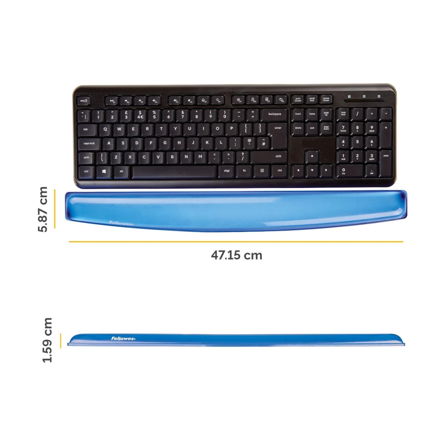Fellowes KEYBOARD ACC WRIST SUPPORT/BLUE 9113709 FELLOWES