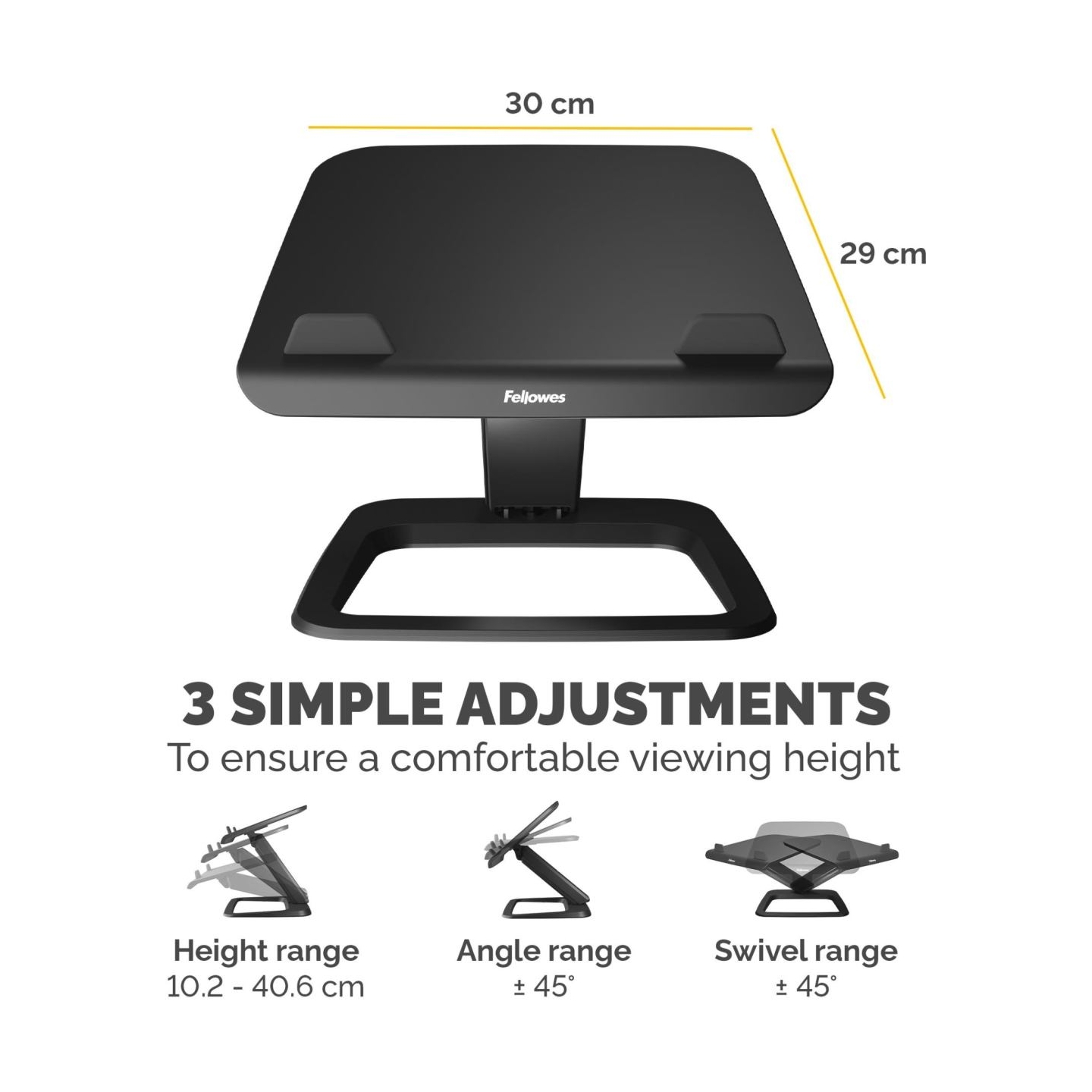 Fellowes NB ACC STAND HANA LT/BLACK 100016994 FELLOWES