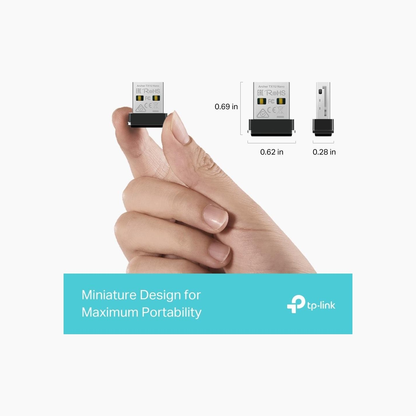 Tp-Link AX300 Nano Wi-Fi 6 Wireless USB Adapter | Archer TX1U Nano