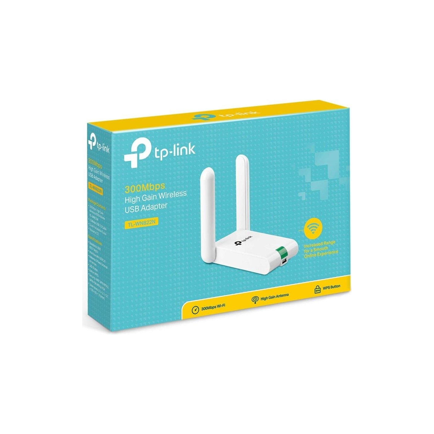 Tp-Link | 300Mbps High Gain Wireless USB Adapter | TL-WN822N