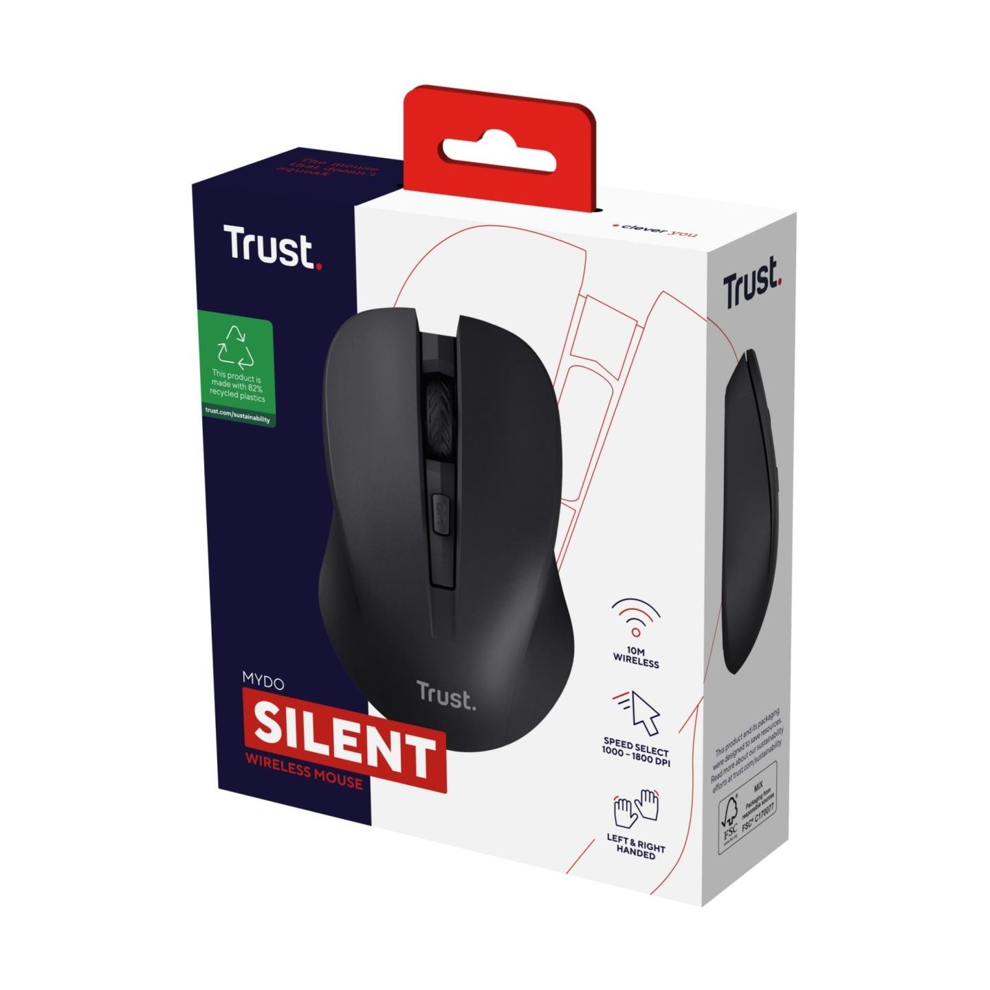 Trust MOUSE USB OPTICAL WRL BLACK/MYDO 25084 TRUST