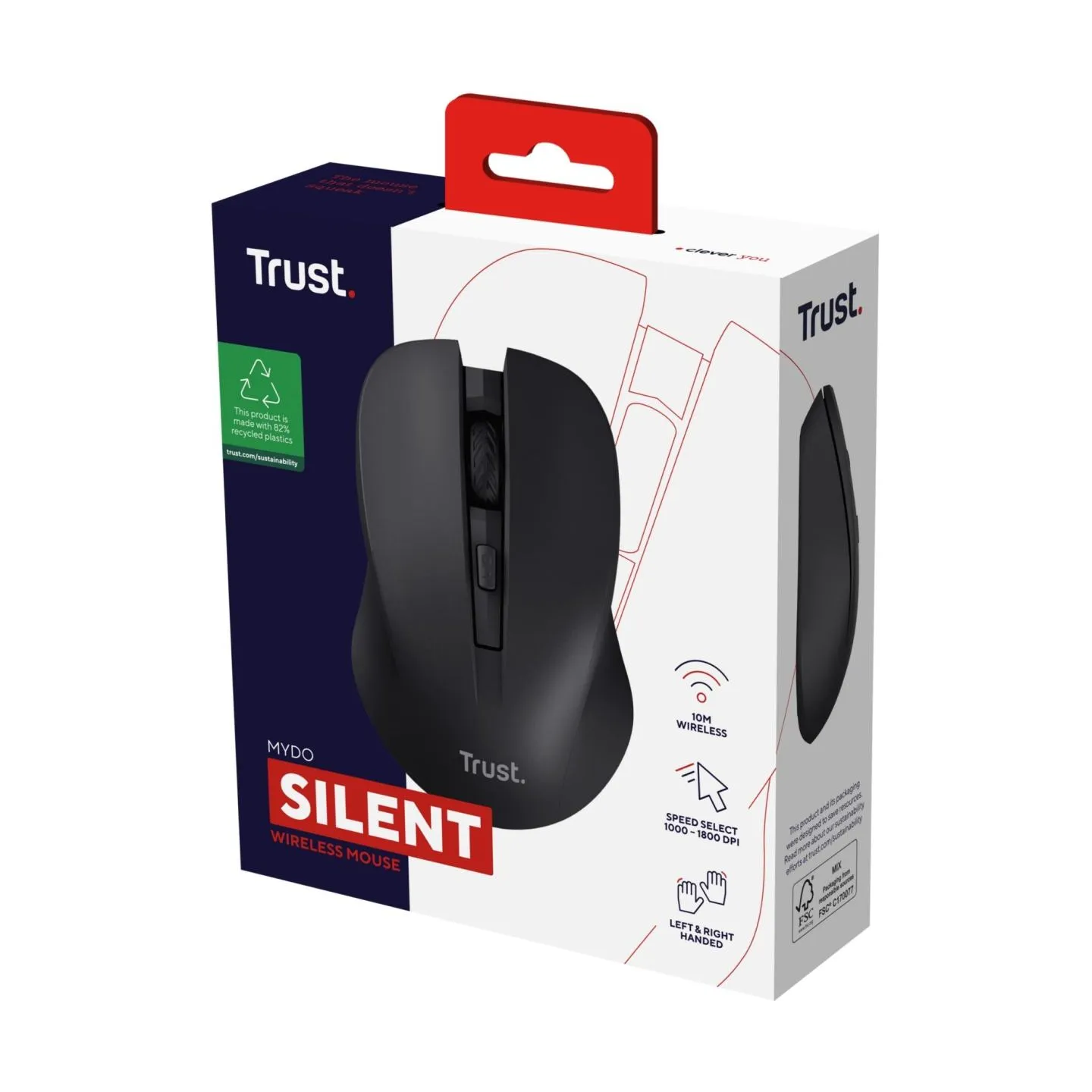 Trust MOUSE USB OPTICAL WRL BLACK/MYDO 25084 TRUST