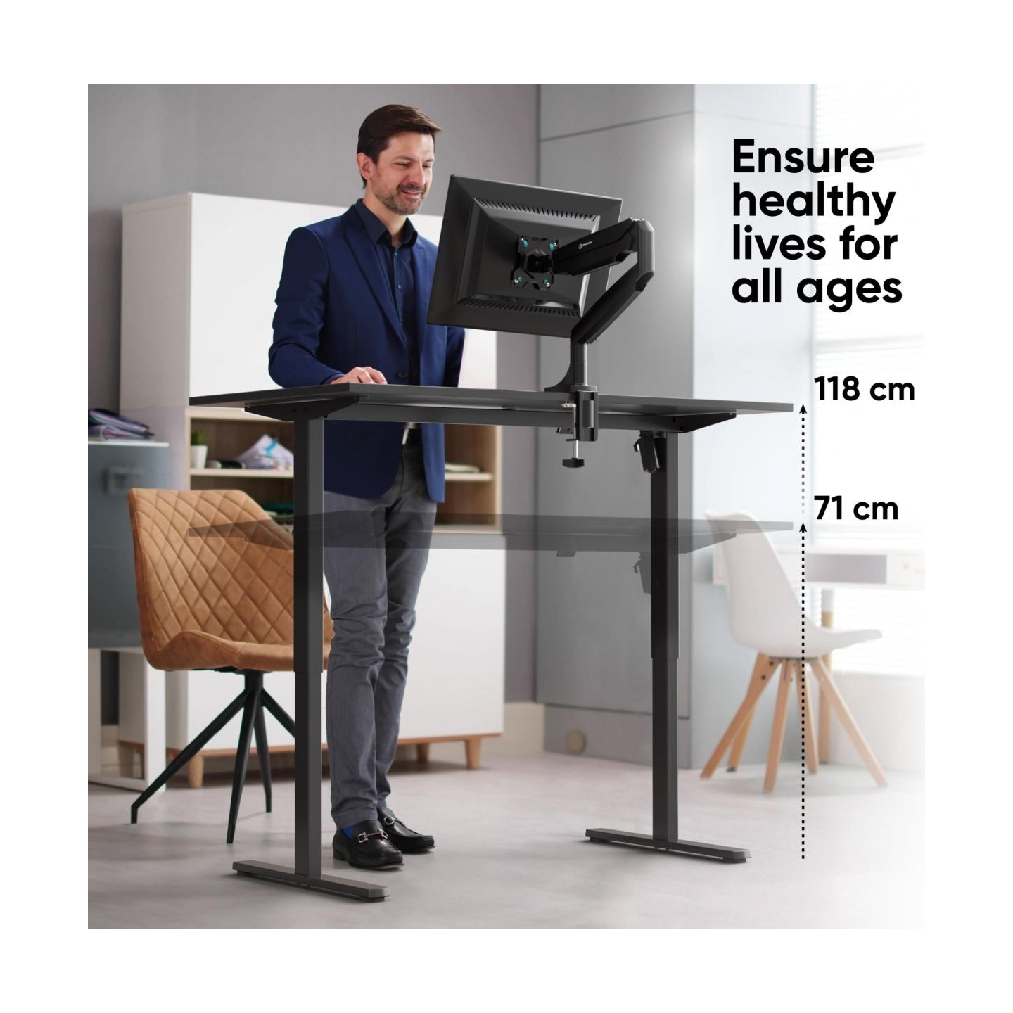 Onkron DESK FRAME MOTORISED/BLACK WDF221E-B ONKRON