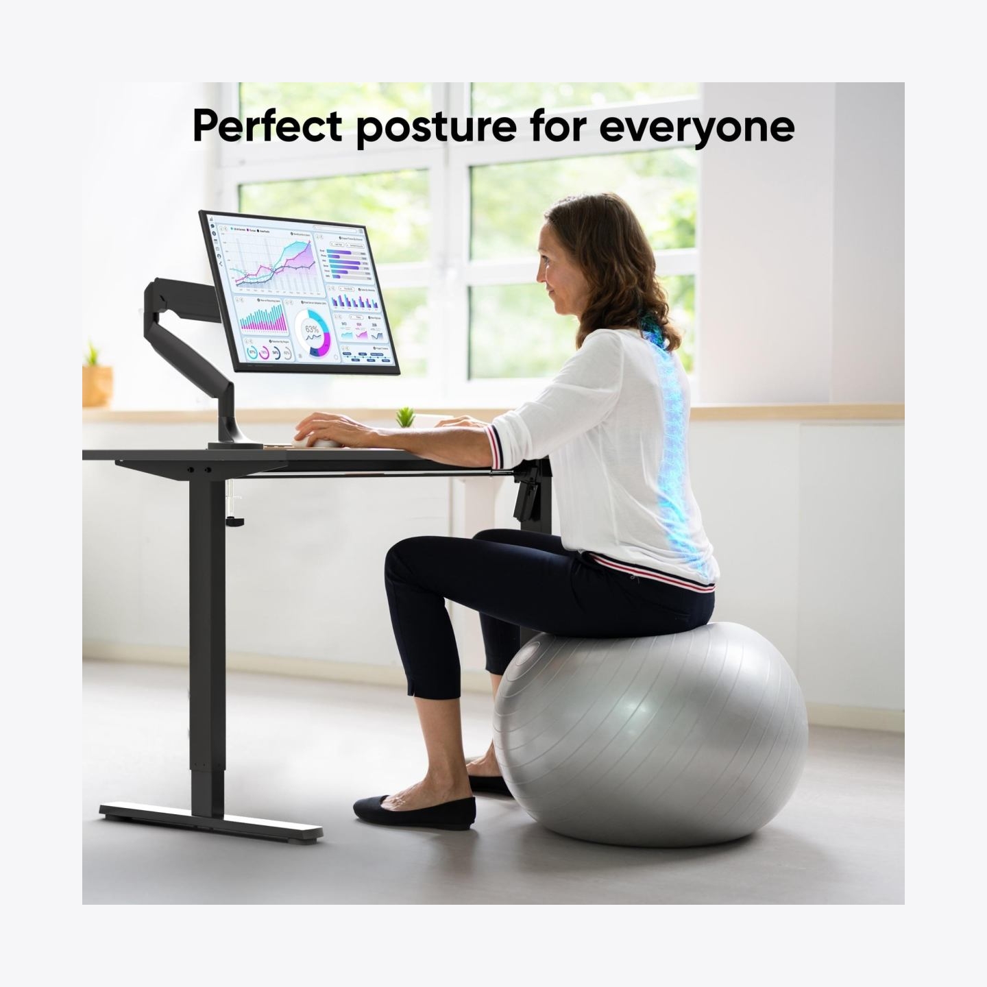 Onkron DESK FRAME MOTORISED/BLACK WDF221E-B ONKRON