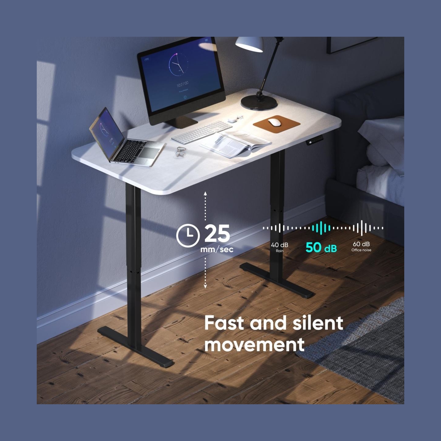 Onkron DESK FRAME MOTORISED/BLACK CDF222E-B ONKRON