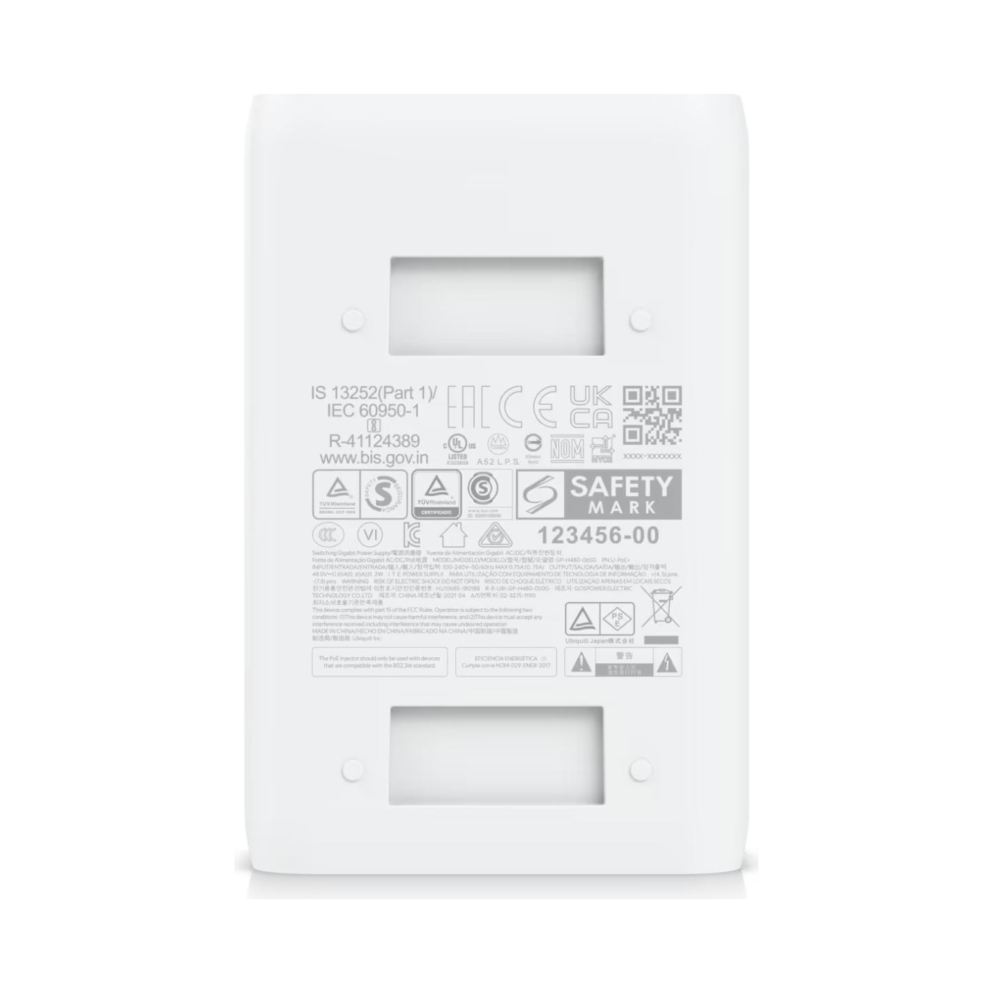 Ubiquiti U-PoE+ PoE Adapter (30W), White