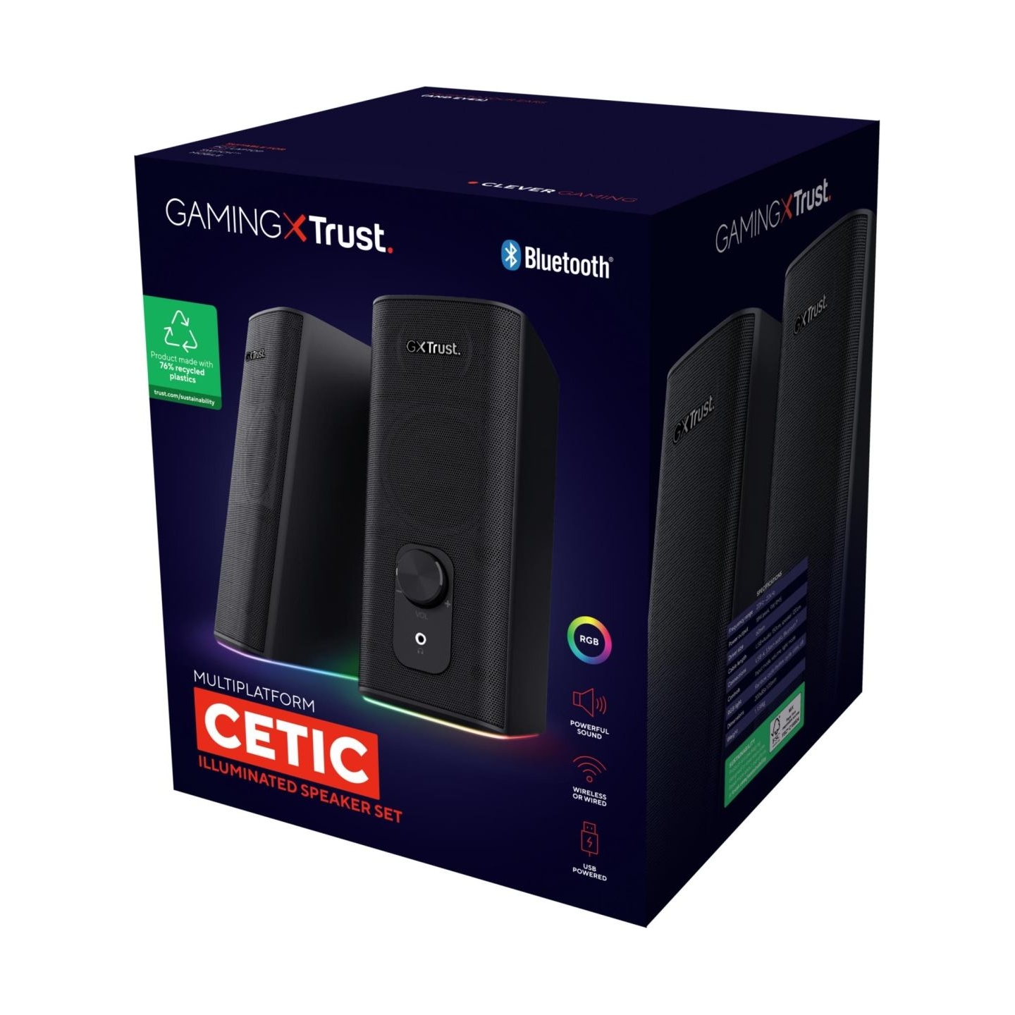 Trust SPEAKER GXT612 CETIC WRL/BLACK 24970 TRUST